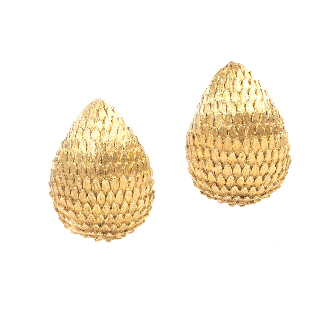 Pair of 18k Yellow Gold Ear Clips. (1 of 4)