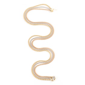 Fope 18k Tricolor Gold Necklace.