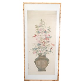After Qiang Xuan: Framed Chinese Silk Painting