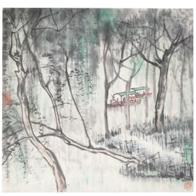 Attributed to Li Keran: Chinese Landscape Painting
