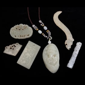 Group of Chinese Jade Carvings and Pendants
