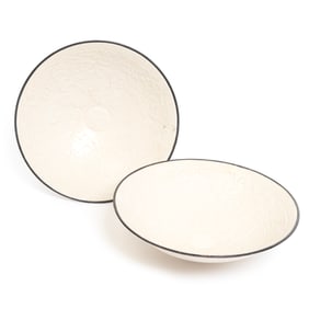 Group of Two Chinese Ding Type Conical Bowls