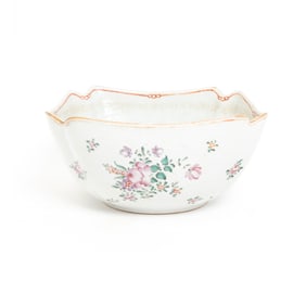 A Chinese Famille Rose Square Section Floral Bowl