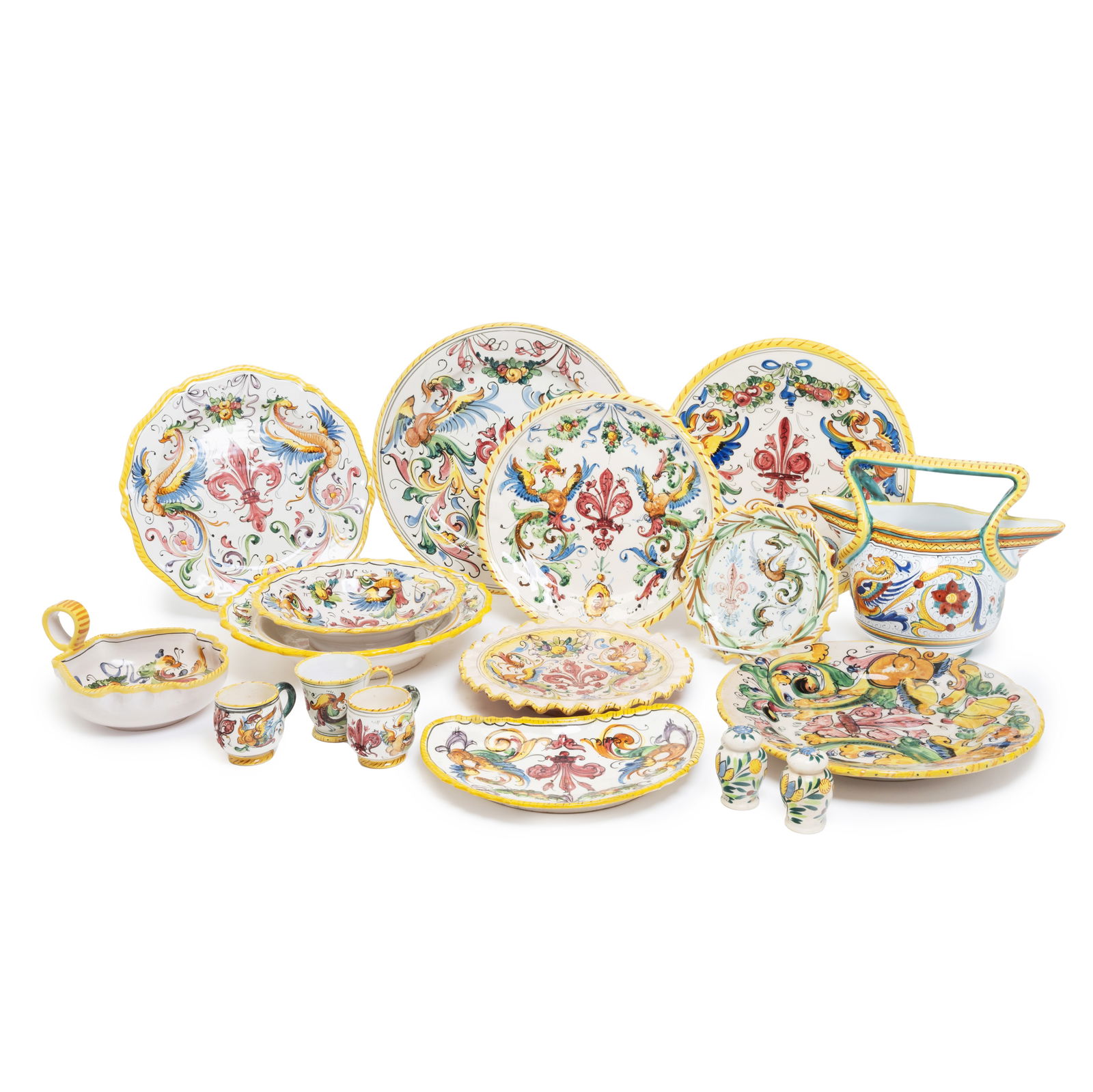 Italian Deruta Maiolica Painted Dinnerware (1 of 3)