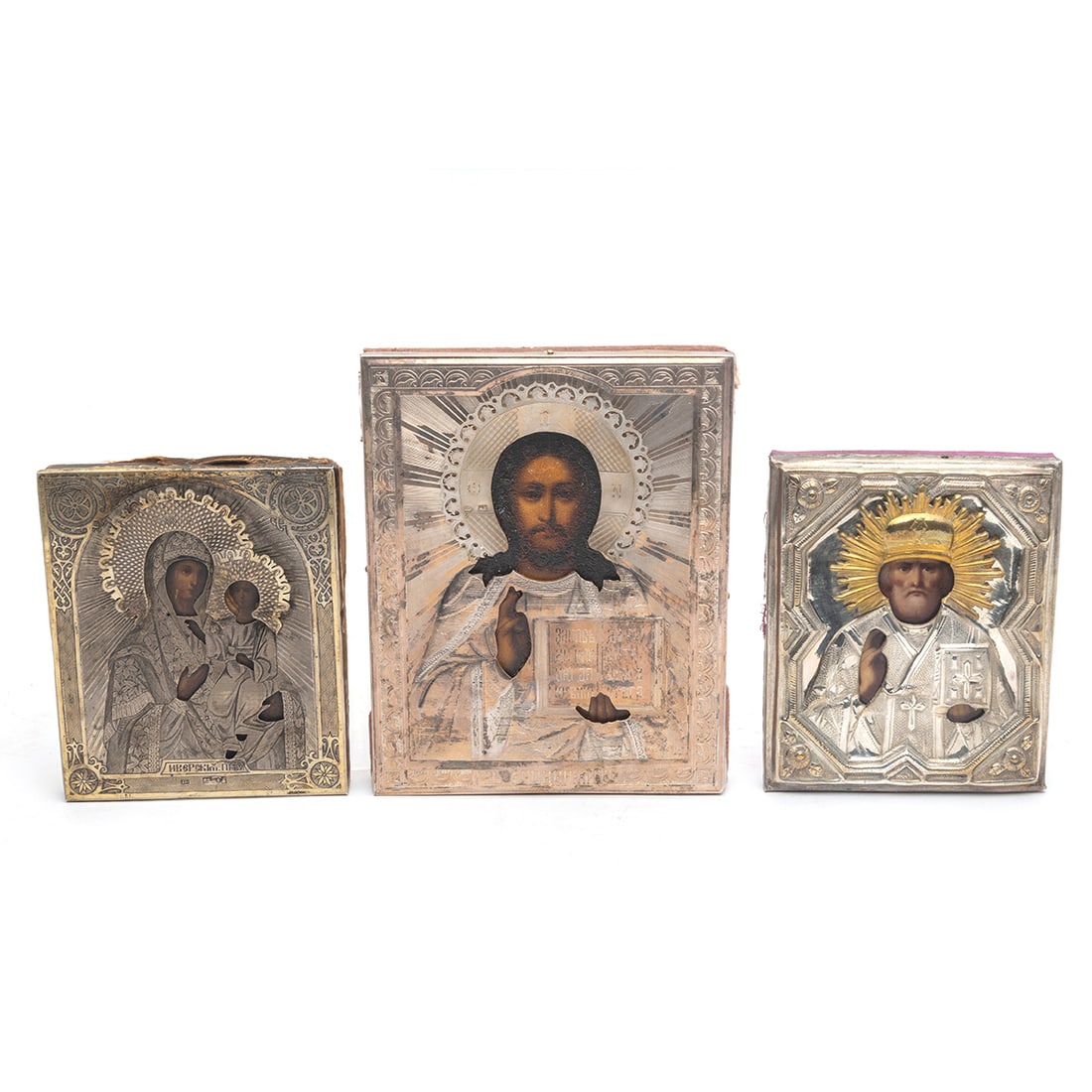 Three Framed Eastern Orthodox Oklad Icons (1 of 3)