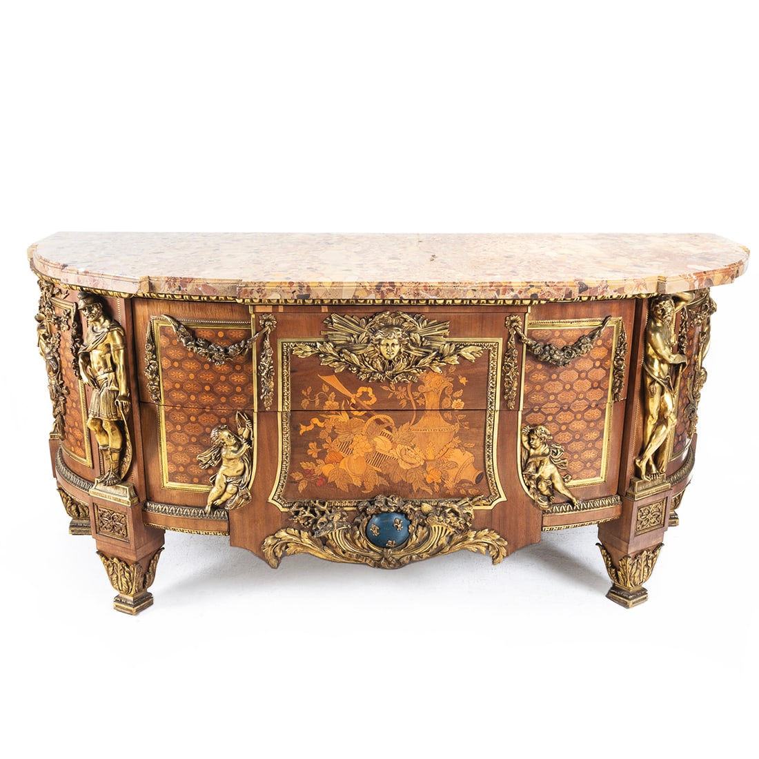 Louis XVI Style Marble Top Commode, After Riesener (1 of 5)