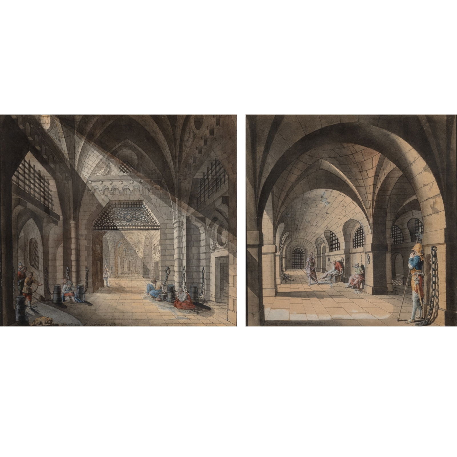 Continental School, Dungeons, watercolor (1 of 5)