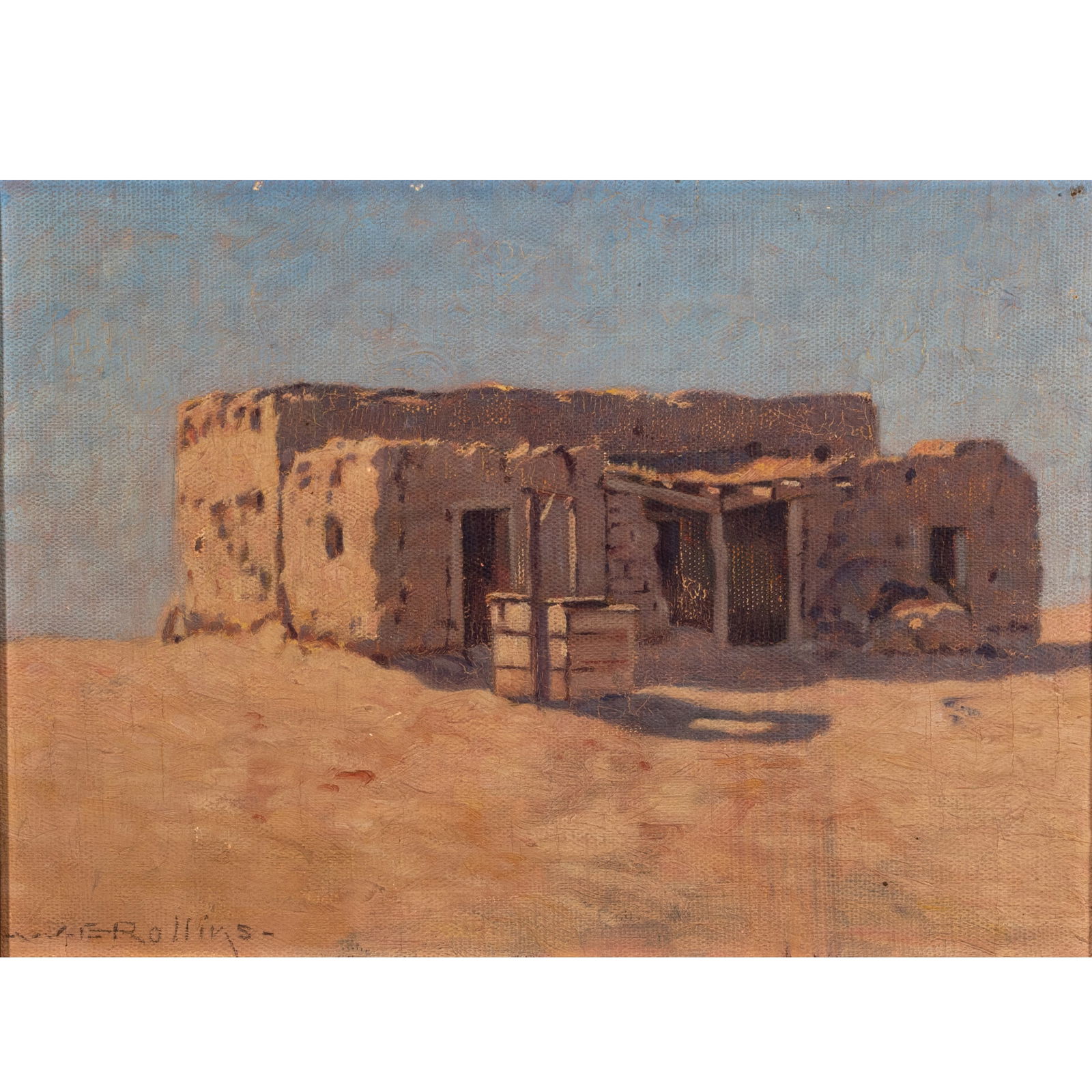 Warren Eliphalet Rollins, Pueblo, oil (1 of 4)