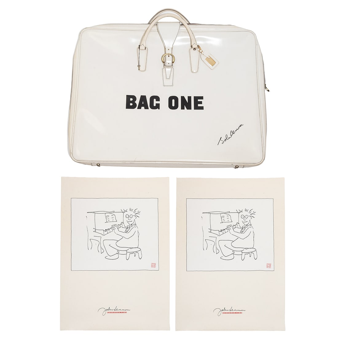 ジョンレノンイラストBAG ONE John Lennon - Bag One Cover - Posters60s.com