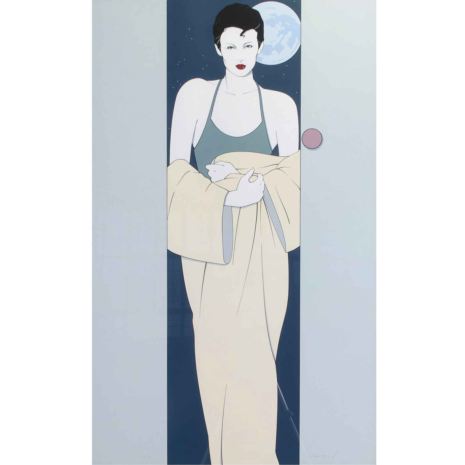 Patrick Nagel, Woman Under Moonlight, serigraph (1 of 4)