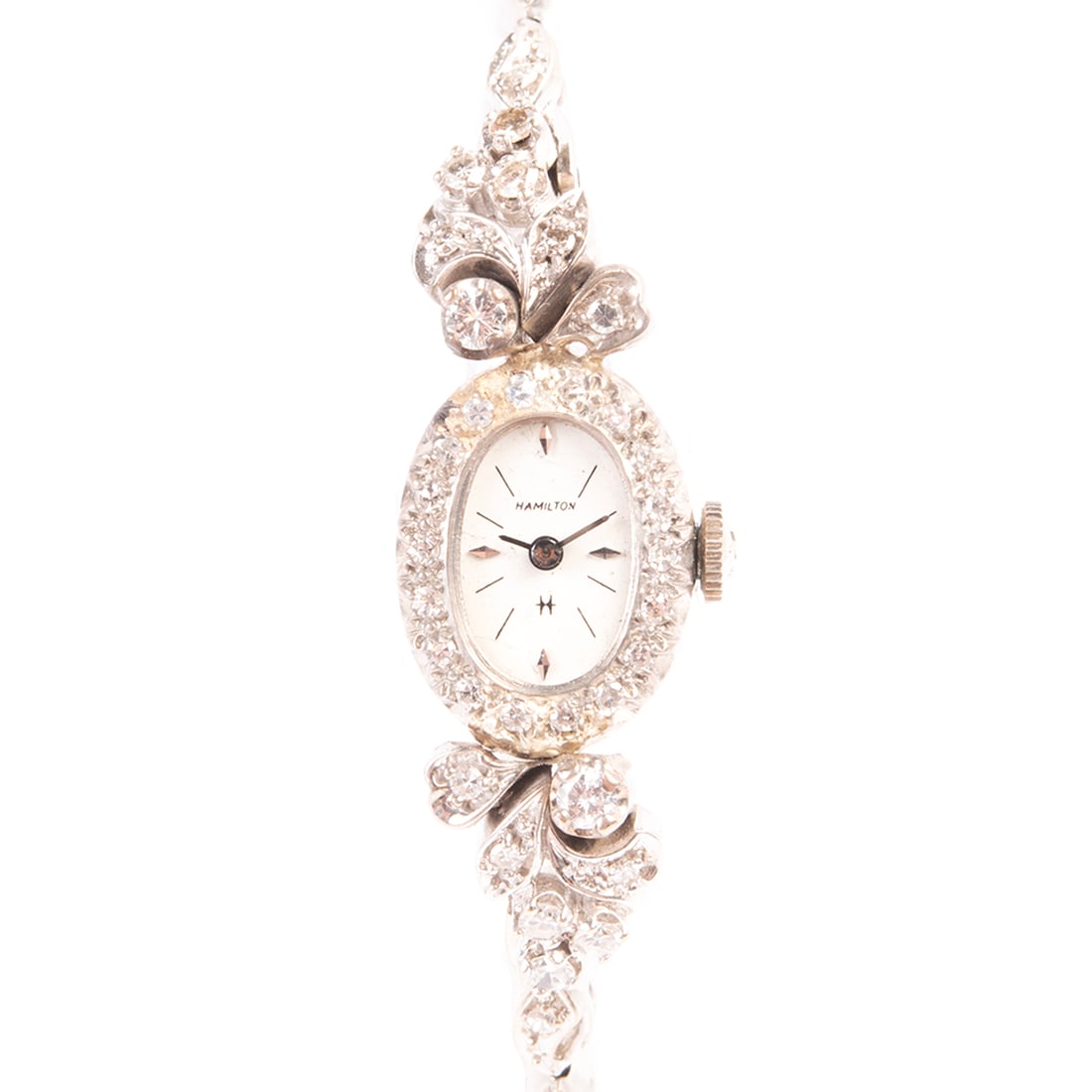 Ladies Hamilton Diamond, 14k White Gold Wristwatch. (1 of 4)