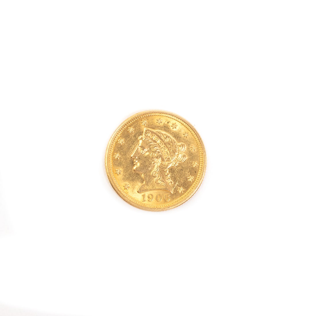 US 1906 $2 1/2 Liberty Head Gold Coin, BU Condition. (1 of 2)