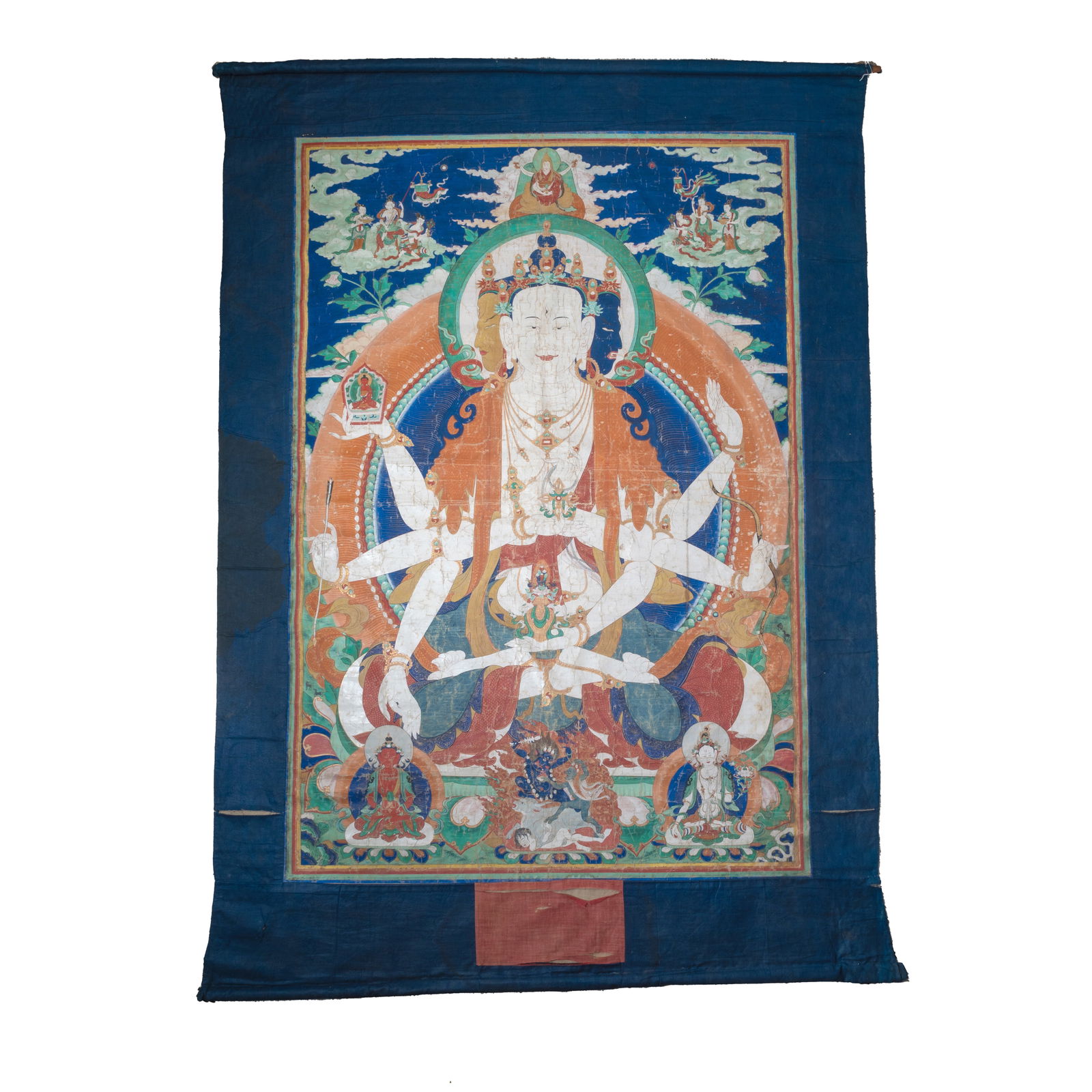 Large Tibetan Thangka of Ushnishavijaya White Tara (1 of 3)