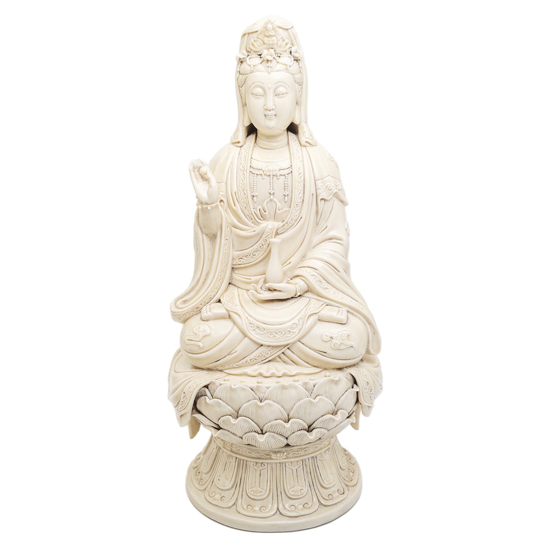 Chinese Dehua Porcelain Statue of Seated Guanyin (1 of 4)