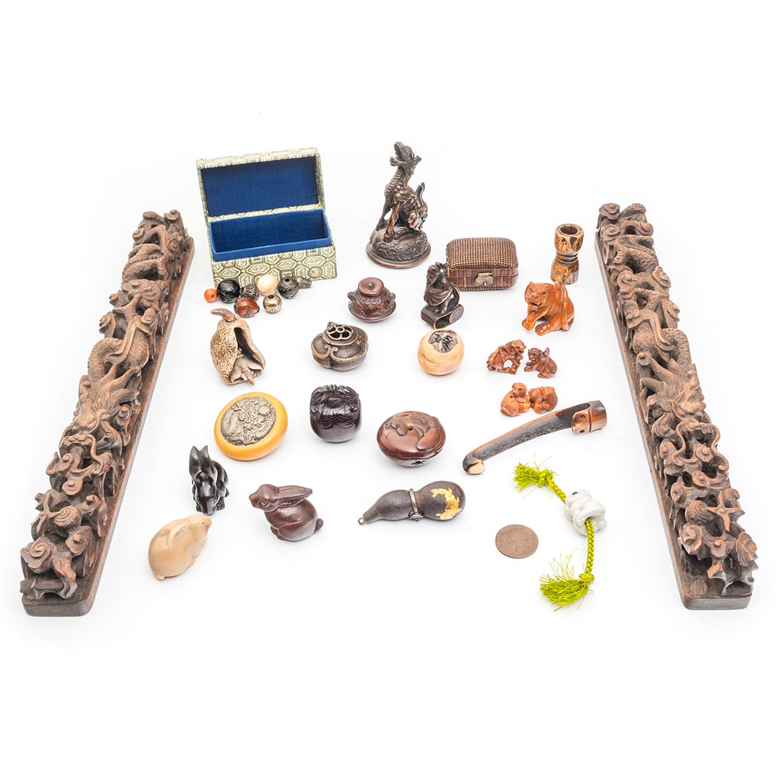 Collection of Japanese and Chinese Carved Figurines (1 of 7)