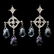 271: TOPAZ, AMETHYST, DIAMOND, 14K WHITE GOLD EARRINGS