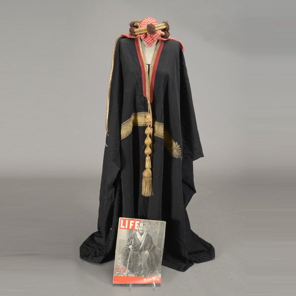 Royal Saudi Arabian Robe & Life Magazine: Royal Saudi Arabian Robe, together with a May 1943 Life Magazine with article about King Ibn Saud Provenance: Gift from King to family who worked for Standard Oil