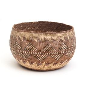 Native American Hupa/Karok/Yurok Polychrome Basket