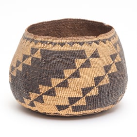 Karuk Twined Basket Bowl