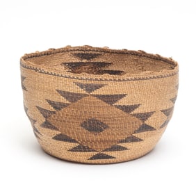 Native American Klamath Twined Basket