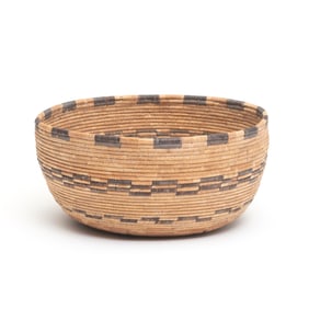 Native American Monache Tribe Great Basin Coiled Basket
