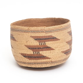 Native American Northern California Basket, Poss Hupa