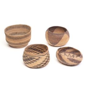 Four Small Native American Baskets