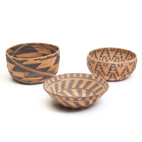 Three Native American Baskets