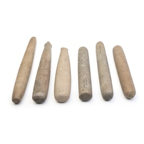 Collection of Large Native American Stone Pestles