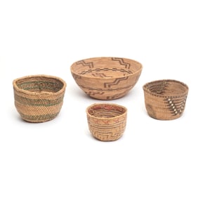 Four Native American Northwest Baskets