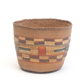 Native American Tlingit Polychrome Basket