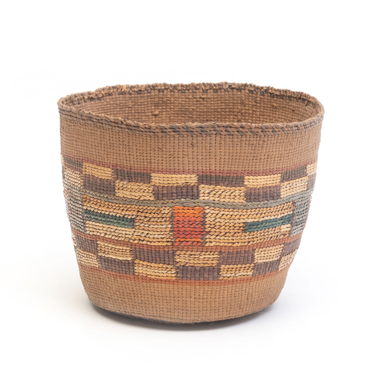 Native American Tlingit Polychrome Basket (1 of 3)