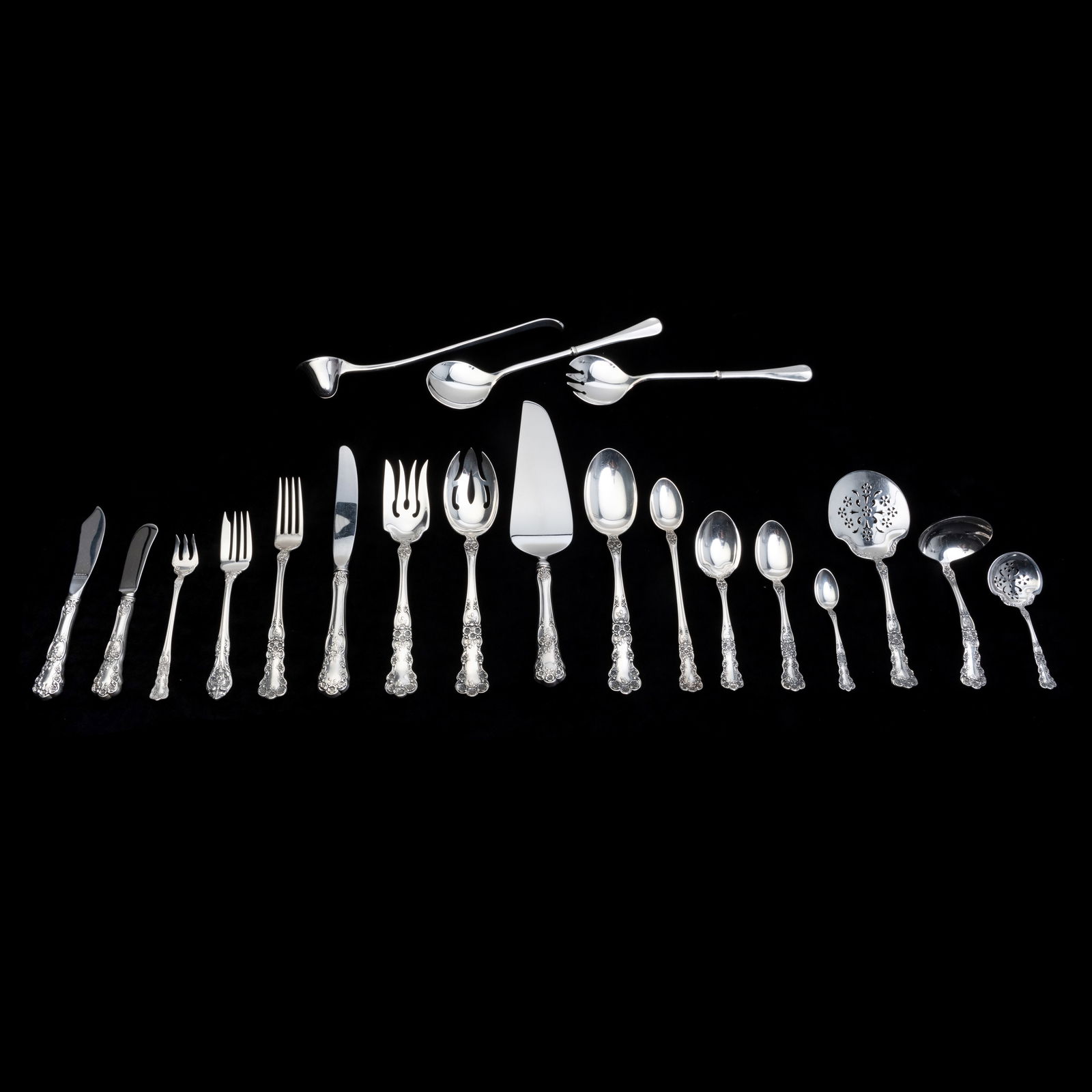 Gorham Buttercup Pattern Sterling Silver Flatware Set (1 of 5)