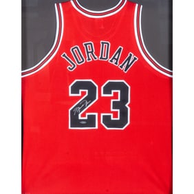 Michael Jordan Framed and Signed Jersey