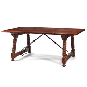 19th Century Italian Trestle Dining Table