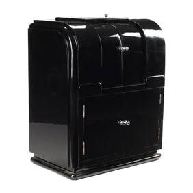 Art Deco Style Ebonized Bar Cabinet
