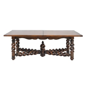 Portuguese Style Walnut Dining Table