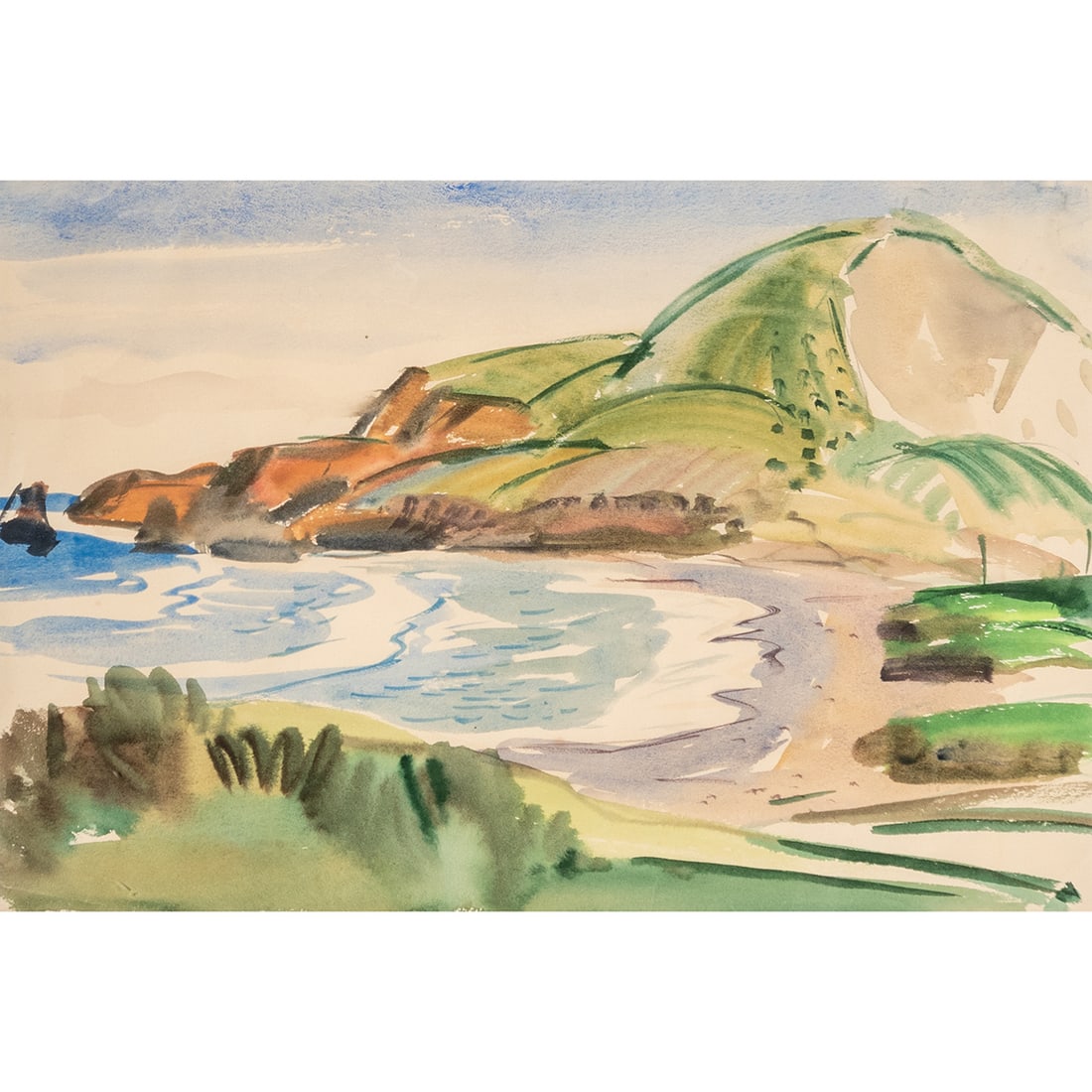 Alexander Nepote, Rockaway Beach, watercolor (1 of 3)