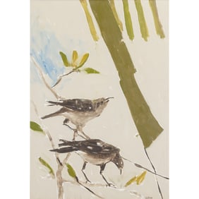 Viola Frey, Two Birds, oil