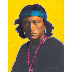 David Paul Bradley, Navajo Youth, mixed media