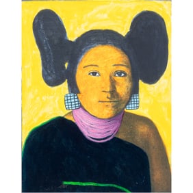 David Paul Bradley, Hopi Girl, mixed media