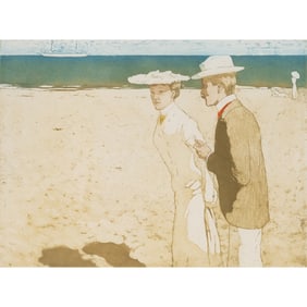 Raoul du Gardier, Sur la Sable, etching