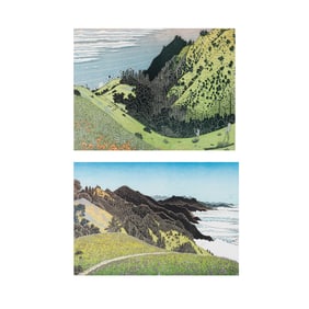 Tom Killion, Big Sur images, two woodcut prints