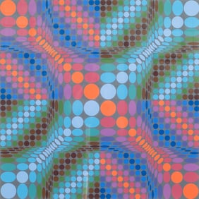 Victor Vasarely, Optical Composition, serigraph