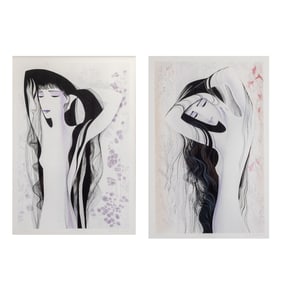 Eyvind Earle, two editioned serigraphs