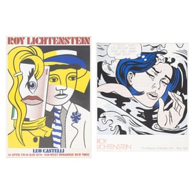 Two Signed Exhibition Posters of Roy Lichtenstein