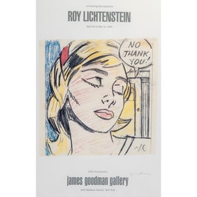 A Signed Exhibition Poster of Roy Lichtenstein