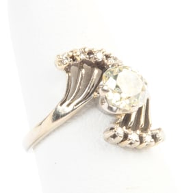 Diamond, 14k White Gold Ring.