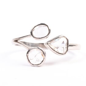 Diamond, 18k White Gold Ring.