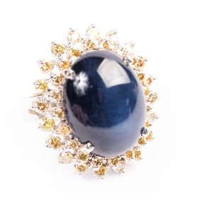 Synthetic Star Sapphire Ring.
